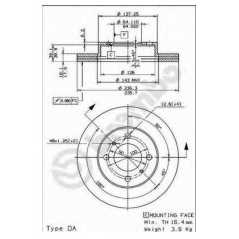 BRECO Δισκόπλακα BS 8276 CARISMA (DA_) 1995-2006, COLT IV (CA_A) 1992-1996, 1300 82HP 1300, 75HP 1500, 94HP 1600 103HP 1600, PER