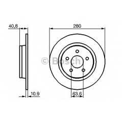 BOSCH Δισκόπλακα 0 986 479 170 MAX (DM2) 2007, MAX 2003-2007, FOCUS II (DA_) 2004, C30 2006-2012, S40 II (MS) 2004, V50 (MW) 200