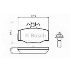 BOSCH Σετ τακάκια 0 986 460 993 ALMERA II (N16) 2000, ALMERA TINO (V10) 2000, PRIMERA (P10) 1990-1996, PRIMERA (P11) 1996-2001