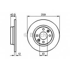 BOSCH Δισκόπλακα 0 986 479 164 LOGAN (LS_) 2004, LOGAN EXPRESS (FS_) 2009, LOGAN II 2012, LOGAN MCV (KS_) 2007, LOGAN MCV II 201