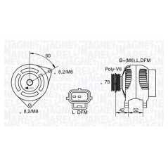 MAGNETI MARELLI Δυναμό & Εναλλάκτης Ρεύματος 063341711010 MAGNETI, MARELLI, FIAT, FORD, FIESTA, IV, DI