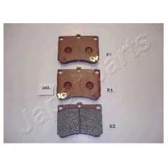 JAPANPARTS Σετ τακάκια PA-342AF 323 C IV (BG) 1989-2000, 323 C V (BA) 1994-2000, 323 F IV (BG) 1987-1994, 323 F V (BA) 1994-1998