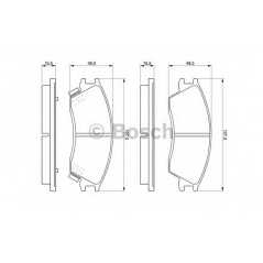 BOSCH Σετ τακάκια 0 986 461 127 72519 3010, 72519 3011, 72519 3110, ACCENT III (MC) 2005-2010, EXCEL II (LC) 2000-2005, GETZ (TB