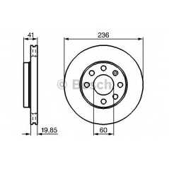 BOSCH Δισκόπλακα 0 986 478 192 KALOS 2005, SPARK (M300) 2010, KALOS (KLAS) 2002, LANOS (KLAT) 1997, NEXIA (KLETN) 1995-1997, COM