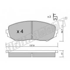 fri.tech. Σετ τακάκια 782.0 ECE, APPROVED