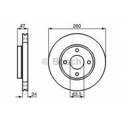 BOSCH Δισκόπλακα 0 986 478 170 93BB 1125, F5RZ 1125, COUGAR (EC_) 1998-2001, MONDEO I (GBP) 1993-1996, MONDEO II (BAP) 1996-2000