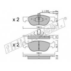 fri.tech. Σετ τακάκια 084.1 ECE, APPROVED