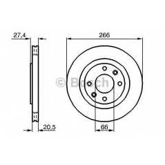 BOSCH Δισκόπλακα 0 986 478 268 BERLINGO (MF) 1996, XANTIA (X1) 1993-1998, XANTIA (X2) 1998-2003, XSARA (N1) 1997-2005, XSARA PIC