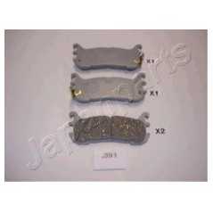 JAPANPARTS Σετ τακάκια PP-391AF 323 C IV (BG) 1989-2000, 323 C V (BA) 1994-2000, 323 F IV (BG) 1987-1994, 323 F V (BA) 1994-1998