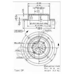 BRECO Δισκόπλακα BS 7653 MG ZR 2001-2005, MG ZS 2001-2005, 200 (RF) 1995-2000, 25 (RF) 1999-2005, 400 (RT) 1995-2000, 400 (XW) 1