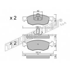 fri.tech. Σετ τακάκια 283.2 ECE, APPROVED