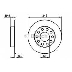 BOSCH Δισκόπλακα 0 986 478 986 EXEO (3R2) 2008, EXEO ST (3R5) 2009