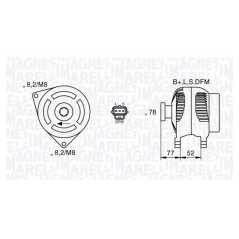 MAGNETI MARELLI Δυναμό & Εναλλάκτης Ρεύματος 063377418010 MAX 2003-2007, FOCUS II (DA_) 2004