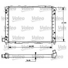 VALEO Ψυγείο κινητήρα 731276 KAPPA (838A) 1994-2001, KAPPA SW (838B) 1996-2001