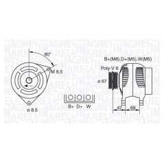 MAGNETI MARELLI Δυναμό & Εναλλάκτης Ρεύματος 063321347010 MAGNETI, MARELLI, FORD, NEW, HOLLAND