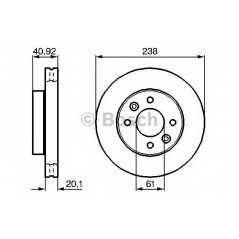 BOSCH Δισκόπλακα 0 986 478 276 KUBISTAR (X76) 2003, 21 (B48_) 1989-1994, 9 (L42_) 1981-1989