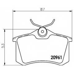 HELLA PAGID Σετ τακάκια 8DB 355 018-111 HELLA, PAGID, AUDI, CITROEN, DMB, FIAT, FORD, LANCIA, PEUGEOT, RELY, SEAT, SKODA, VAG, V