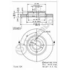 BRECO Δισκόπλακα BS 8095 COUGAR (EC_) 1998-2001, MONDEO I (GBP) 1993-1996, MONDEO II (BAP) 1996-2000