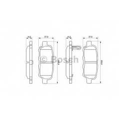 BOSCH Σετ τακάκια 0 986 494 090 EX 2007, FX 2002, CUBE (Z12) 2006, JUKE (F15) 2010, LEAF 2010, MURANO (Z50) 2003, MURANO (Z51) 2