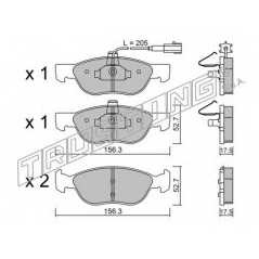 fri.tech. Σετ τακάκια 084.0 ECE, APPROVED