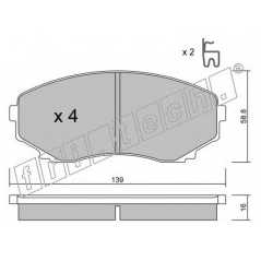 fri.tech. Σετ τακάκια 493.0 ECE, APPROVED