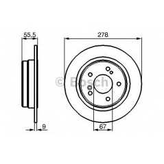 BOSCH Δισκόπλακα 0 986 478 325 CROSSFIRE 2003-2007, CLASS (W202) 1993-2000, CLASS (W203) 2000-2007, CABRIOLET (A124) 1991-1993, 