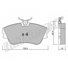 fri.tech. Σετ τακάκια 167.0 ECE, APPROVED