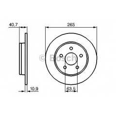 BOSCH Δισκόπλακα 0 986 479 169 MAX (DM2) 2007, MAX 2003-2007, FOCUS II (DA_) 2004