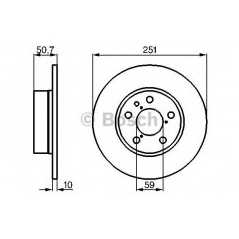 BOSCH Δισκόπλακα 0 986 478 341 147 (937) 2000-2010, 156 (932) 1997-2005, 164 (164) 1987-1998, CROMA (154) 1985-1996, 120HP 2000,