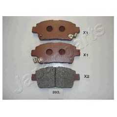 JAPANPARTS Σετ τακάκια PA-203AF CELICA (ZZT23_) 1999-2005, MR 2 III (ZZW3_) 1999-2007