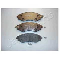 JAPANPARTS Σετ τακάκια PA-W05AF EVANDA 2005, LACETTI (J200) 2003, REZZO 2005, EVANDA (KLAL) 2002, LEGANZA (KLAV) 1997-2004, NUBI