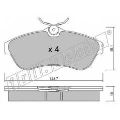 fri.tech. Σετ τακάκια 338.0 ECE, APPROVED