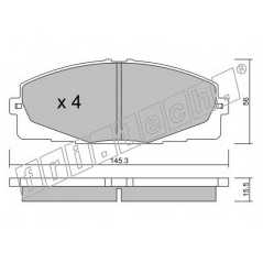 fri.tech. Σετ τακάκια 900.0 ECE, APPROVED