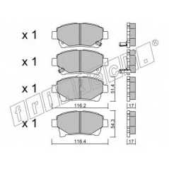 fri.tech. Σετ τακάκια 894.0 ECE, APPROVED