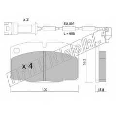 fri.tech. Σετ τακάκια 046.2W ECE, APPROVED