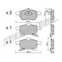 fri.tech. Σετ τακάκια 267.0 ECE, APPROVED