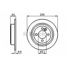 BOSCH Δισκόπλακα 0 986 478 601 MINI (R56) 2006, MINI CLUBMAN (R55) 2007, MINI CLUBVAN (R55) 2012