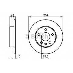 BOSCH Δισκόπλακα 0 986 478 884 ASTRA H (L48) 2004, ASTRA H GTC (L08) 2005, MERIVA 2003-2010, MERIVA B 2010, ZAFIRA A (F75_) 1999