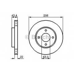 BOSCH Δισκόπλακα 0 986 478 892 2S61 1125, 7S61 1125, 98AB 1125, 98AG 1125, 98AX 1125, FUSION (JU_) 2002, KA (RB_) 1996-2008, PUM