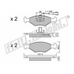 fri.tech. Σετ τακάκια 282.0 ECE, APPROVED