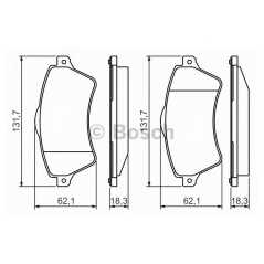 BOSCH Σετ τακάκια 0 986 424 721 SFP 0000, SFP 5001, FREELANDER (LN) 1998-2007