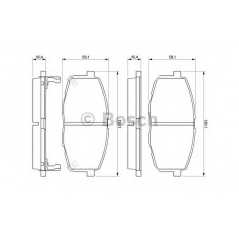 BOSCH Σετ τακάκια 0 986 424 811 0K2JA 3328, 30 (FD) 2007-2011, 30 CW (FD) 2007-2012, CARENS II (FJ) 2002, D 2012, D SW (ED) 2007