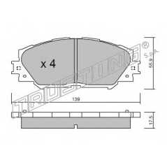 fri.tech. Σετ τακάκια 763.0 ECE, APPROVED