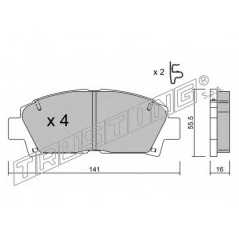 fri.tech. Σετ τακάκια 169.0 ECE, APPROVED