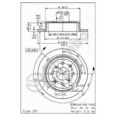 BRECO Δισκόπλακα BS 7477 HONDA, CIVIC, EG, EJ, EH, VI, EK, CRX, III