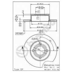 BRECO Δισκόπλακα BS 7459 AUDI, TD, TDI