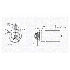 MAGNETI MARELLI Μίζα 063223085010 BRAVA (182) 1995-2003, BRAVO I (182) 1995-2001, PALIO (178BX) 1996, PUNTO (176) 1993-1999, REG