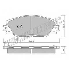 TRUSTING Σετ τακάκια 764.0 PRIUS PLUS (ZVW4_) 2011