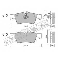 fri.tech. Σετ τακάκια 584.0 ECE, APPROVED