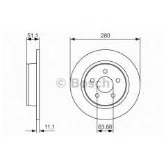 BOSCH Δισκόπλακα 0 986 479 762 MAX II 2010, MAX 2010, KUGA II (DM2) 2013